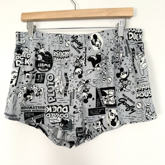 Disney 100 Year Anniversary Sleep Shorts‎ Womens Size Large Cartoon Mickey Mouse - Picture 1 of 6